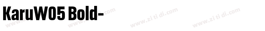 KaruW05 Bold字体转换